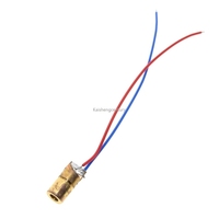 Module de diode laser à point rouge réglable 5V 650nm 5mW, tête en cuivre, mini pointeur laser