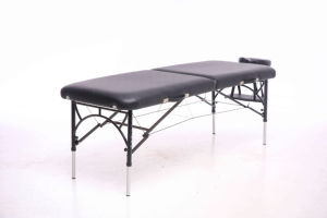 Bestseller Verstellbare 2-teilige Tragbare Aluminium-Klappbare Massageliege mit Kunstleder für SPA-Nutzung 3-teilig Metall - Product Image 2