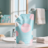 Pochette bec réutilisable en plastique aluminium de haute qualité shampooing savon pour les mains détergent liquide vaisselle emballage sac Doypack