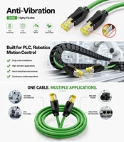 Câble RJ45 industriel Cat6A Profinet anti-vibration, anti-desserrage, contact stable, résistant aux répetées flexions, homologué pour chaîne porte-câbles