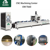 Centre d'usinage CNC pour profilés en aluminium certifié CE OUWO, fraisage de précision, perçage, chanfreinage avec une large plage d'usinage