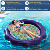 Esterilla flotante para bronceado, tamaño adulto, piscina, colchón de agua de PVC, cama, flotadores inflables para piscina con almohada, agujeros de refrigeración, tumbona
