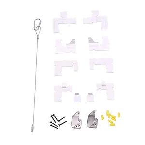 Supports d'angle en acier galvanisé, accessoires pour panneau d'accès de couleur blanche, 2 pièces