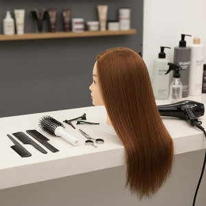 Perruques en cheveux humains naturels non Remy pour femmes, différentes tailles, utilisation en salon de <span class=keywords><strong>coiffure</strong></span>, école de <span class=keywords><strong>coiffure</strong></span>, coupe de cheveux, ondulation lisse et soyeuse, faite à la main - Product Image 6