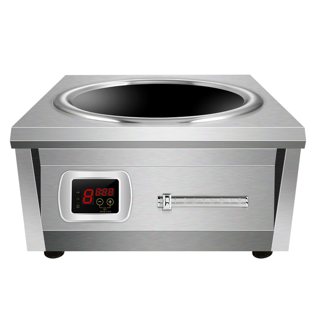 Concave Electric Commercial Induction Cooker 6000W 220v Heavy Duty Stainless Steel Touch Control Restaurant Hotel Kitchen