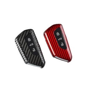 Funda de fibra de carbono para llave de coche, carcasa para Seat Leon <span class=keywords><strong>Cupra</strong></span> MK4 <span class=keywords><strong>2020</strong></span> 2021 / <span class=keywords><strong>Cupra</strong></span> formor/Skoda Octavia A8 <span class=keywords><strong>2020</strong></span> 2021 - Product Image 1