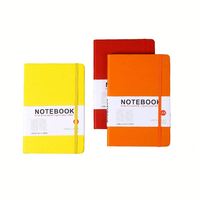 Carnet promotionnel portable en cuir PU A5 avec logo personnalisé, couverture rigide et bande élastique – Meilleure vente