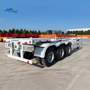Starway 40ft Container Trailer Chassis Skeleton Semi Trailer Skeletal Truck Trailer For Sale