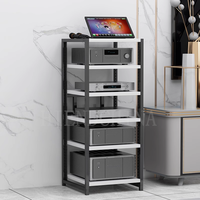 DK-022 Home Cinéma HIFI Amplificateur Rack Audio Cabinet Haut-Parleur Support Chanson Machine Rack Tout Noir Cadre