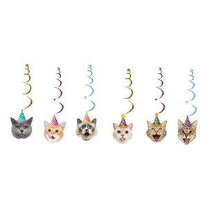 Décorations de fête d'anniversaire pour chat de compagnie, bannières animales de dessin animé, lettres dorées, thème d'anniversaire intérieur - Product Image 3