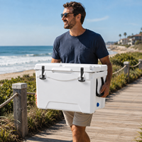 Glacière rotomoulée robuste 35QT en LLDPE isolée pour la pêche, le camping, les pique-niques et les activités de plein air