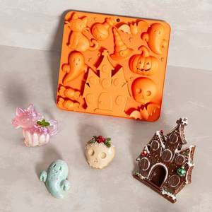 Molde de Silicona para Pastel de Mousse, Antiadherente, Libre de BPA, Grado Platino LFGB, Diseño de Castillo Fantasma de Halloween, de la Fábrica MUYULINS - Product Image 1