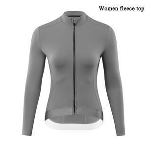 Haute-élastique Racing chaud polaire longue veste respirant léger vélo de route combinaison de cyclisme avec fermeture éclair complète pour le printemps et l'automne - Product Image 4