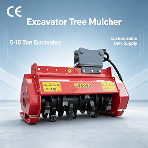 Broyeur forestier <span class=keywords><strong>hydraulique</strong></span> monté sur excavatrice, tendance du moment, pour le défrichement forestier, certifié CE - Product Image 3