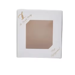 SGP, venta al por mayor, cartón reciclado en relieve personalizado, cajas de almacenamiento de alimentos, galletas cuadradas desechables, pastelería con ventana para pastel, sin impuestos - Product Image 2