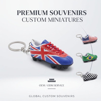 Cadeau promotionnel pour les fans de sport, logo personnalisé, vente en gros, logo personnalisé, souvenir de Londres, Royaume-Uni, porte-clés en toile 3D, porte-clés avec boîte