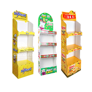 Tùy chỉnh Snack tông hiển thị đứng bánh mì sóng sàn hiển thị Kệ khoai tây chiên Biscuit bán lẻ carton fsdu hiển thị giá - Product Image 3