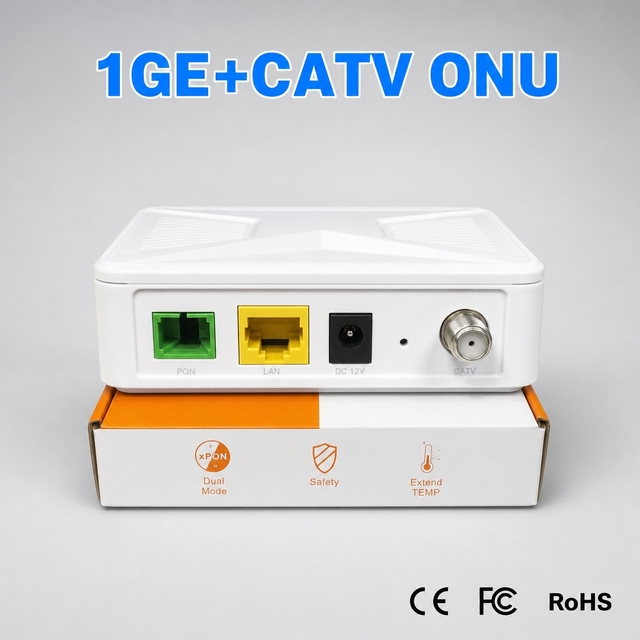 Wolck FTTH Wireless Cheap GPON ONU Vsol V2801D MiNi Modem XPON ONU 1GE CATV Dual Mode RF ONT