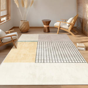 พรมลายวาบิซาบิ รูปทรงสี่เหลี่ยมผืนผ้า กันลื่น หนานุ่ม ผลิตจากผ้าแคชเมียร์เทียม เหมาะสำหรับห้องนอน ห้องนั่งเล่น สไตล์หรูหราเบาๆ - Product Image 3
