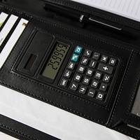 Carpeta Portafolio de Negocios de Cuero PU Negro con Cremallera, Funda para Tablet con Impresión por Sublimación UV y Laminación, 10.1 Pulgadas, Marca OEM