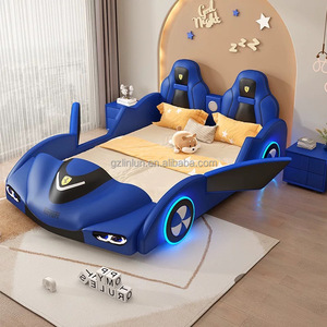 <span class=keywords><strong>Letto</strong></span> per Bambini Stile Cartone Animato per Ragazzi, <span class=keywords><strong>Letto</strong></span> <span class=keywords><strong>Singolo</strong></span> <span class=keywords><strong>Piccolo</strong></span> da Corsa da 1,5 Metri in Legno Massello per Ragazzi per Appartamenti Piccoli - Product Image 3