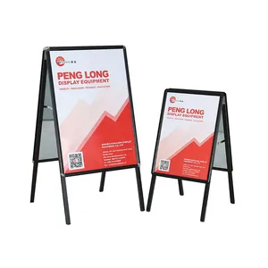 Hot sale double side 25MM advertising outdoor portable poster display A frame stand A1