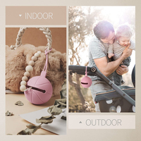 Sac à Sucette en Silicone pour Bébé Basket-ball pour Bébé Sac à Sucette Boîte pour Sac à Couches
