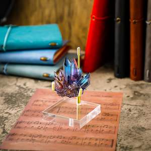 Naxilai 8 adet ayarlanabilir gümüş Metal kol ekran standı 2X2X3.5 inç kristal tutucu şövale için kaya Mineral plastik el sanatları - Product Image 1