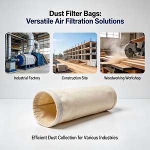 Sac filtrant industriel P84 pour usine d'incinération des déchets, filtration haute efficacité, sac filtrant de poussière - Product Image 1