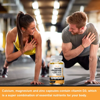 OEM Complément de Zinc en Vrac Ca Mg Zn Calcium Magnésium Zinc + Vitamine D3 Capsules Molles pour Soutenir la Santé Squelettique et Musculaire