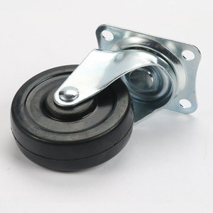 Lightweight Rubber Wheel Series 3 Inch Swivel Caster Single Bearing For Manufacturing - Product Image 3
