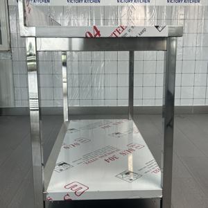 VICTORY Banc de table en acier inoxydable avec dosseret Équipement de boulangerie traiteur pour autres fournitures de cuisine et de restaurant - Product Image 1