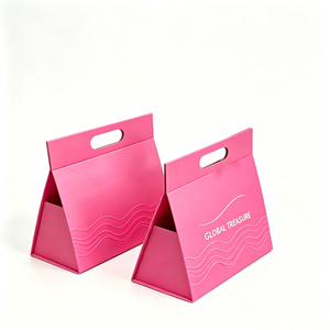 Cajas de Regalo Triangulares Plegables con Asa, Empaque de Lujo para Cosméticos y Perfumes, Caja Plegable Portátil para Regalos de Boda y Cuidado de la Piel - Product Image 4