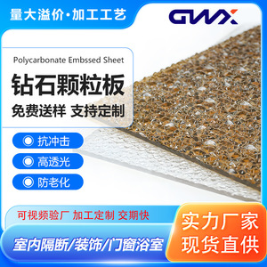 Pc Embossed Sheet Diamond Texture Frosted Transparent Board For Interior Decoration Guangdong Made - Product Image 5