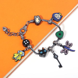 Anime Secret Door Dragonfly llave negra personalizada Diy accesorios regalo de Halloween películas de terror pulsera - Product Image 3