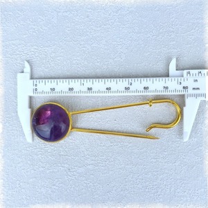 <span class=keywords><strong>Broche</strong></span> Ronde en Pierre Naturelle de 20 mm, en Quartz Rose et Améthyste, Accessoire de Guérison en Cristal, Vente en Gros Usine - Product Image 3