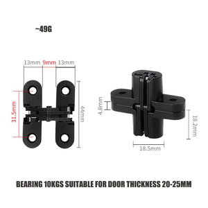 บานพับซ่อนบานพับแบบไขว้ที่มองไม่เห็นบานพับแบบซ่อนทำจากสังกะสีผสม180องศาสำหรับอุปกรณ์เฟอร์นิเจอร์ประตูพับ - Product Image 3