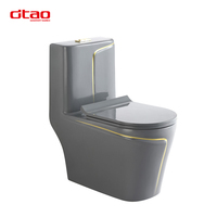 Ensemble de sanitaires en céramique gris pour salle de bain : lavabos sur pied et WC monobloc