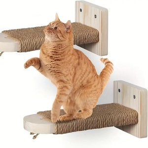 फैक्ट्री डिय सिसल रस्सी पोस्ट लकड़ी की बिल्ली के लिए खरोंच सीढ़ी कदम पोस्ट - Product Image 3
