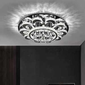 Lámpara de techo de cristal con forma de flor de iluminación de diseño moderno de lujo para sala de estar dormitorio - Product Image 2