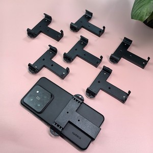 Mobile Phone Clip Holder For Apple IPhone Black Plastic One Touch Release Lazy Person Stand For Riding - Product Image 4