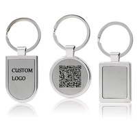 Porte-clés personnalisé avec code QR imprimé, porte-clés en métal, porte-clés à code-barres bidimensionnel, porte-clés