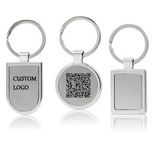Printed <b>Custom</b> QR Code Keychain Metal <b>Key</b> Holder <b>Key</b> <b>Ring</b> Two Dimensional Bar Code <b>Key</b> Chain <b>Ring</b> Holder - Product Image 6