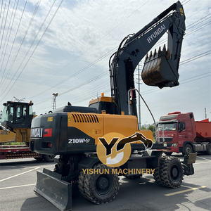 Excavadora de ruedas de 21 toneladas usada con certificación CE excavadora de segunda mano importada Hyundai 210 215 220 con precio bajo - Product Image 2