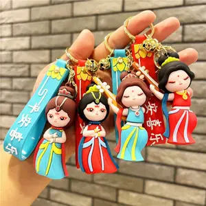 Véritable National Tide Delicate Doll Car Keychain Flying Women's Rubber Small Gift Personnalisé par les fabricants