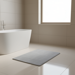 Tappetino da Bagno Premium in Cotone, Design Minimalista Rettangolare, Base in Gomma, Stile Confortevole, Colore Unico - Product Image 2