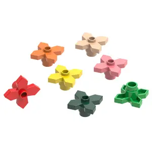 1815 Pcs/lot Green Leaf Four Cornered Flower Building Block Moc Color Accessories Compatible with 4727 Brick DIY Children's Toy