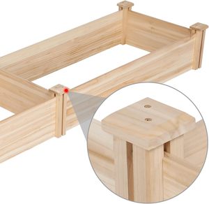Jardinera Elevada de Madera Grande para Horticultura, Divisible, para Plantar Flores/Verduras - Product Image 2