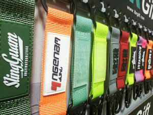 Özel çevre dostu naylon anahtarlık ile çelik bahar klip kordon araba kulübü motosiklet aksesuarları ofset baskı için mevcut - Product Image 2