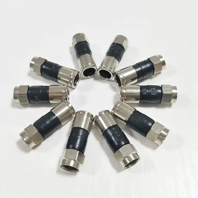 Factory price compression RG59 RG6 RG11 coaxial cable coax connector for 7.0mm 6.8mm cable male connector plug